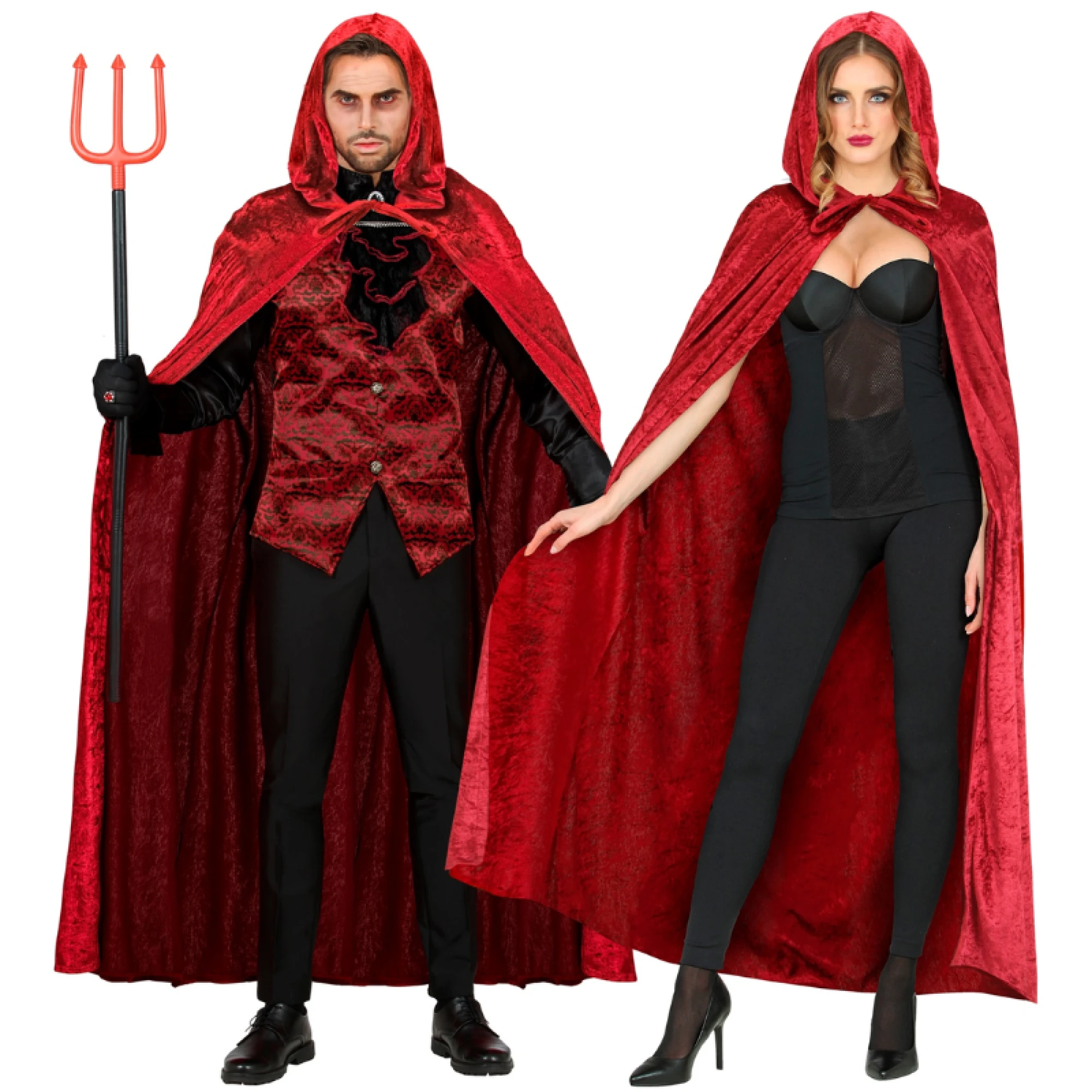 Cape Burgundy Hooded Velvet - 150cm
