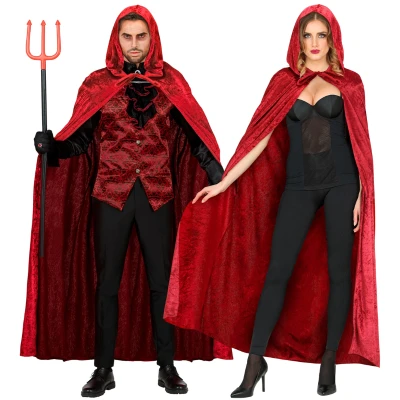 Cape Burgundy Hooded Velvet - 150cm