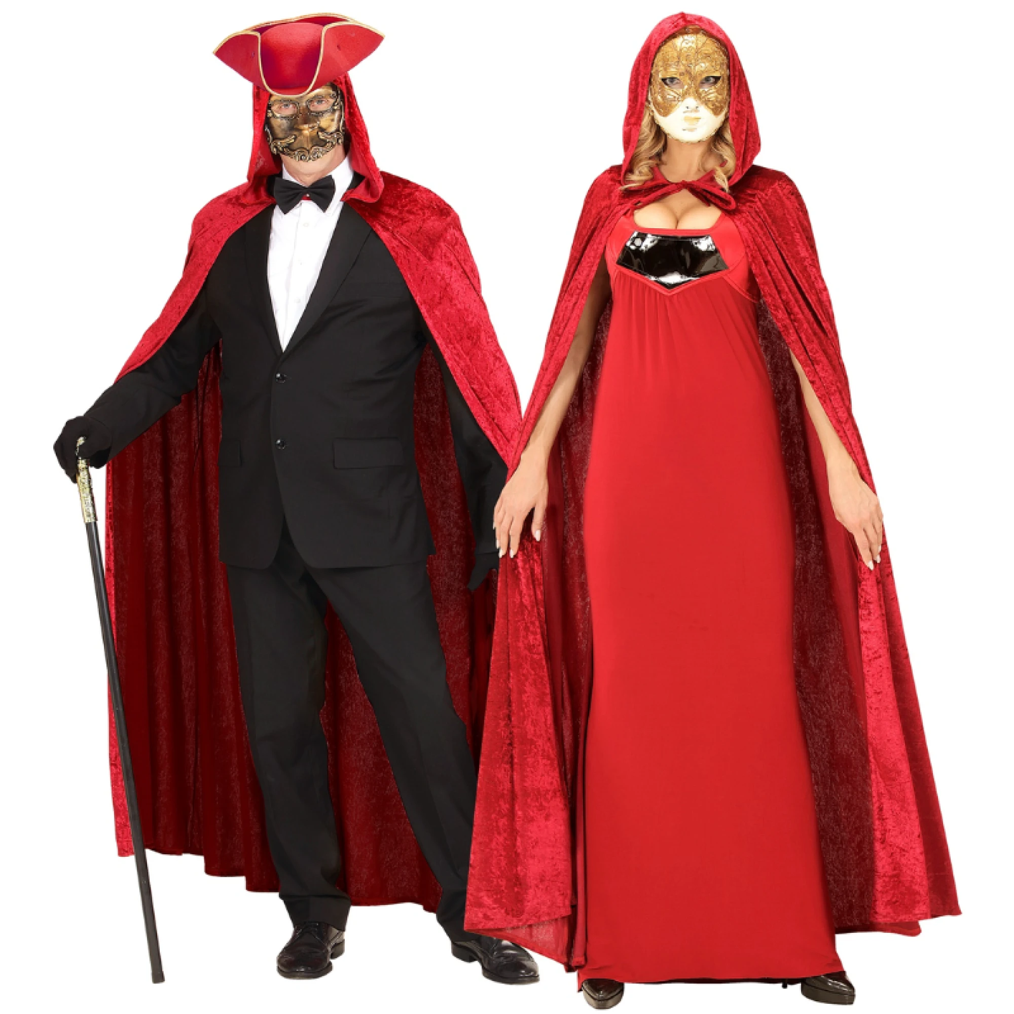 Cape Burgundy Hooded Velvet - 150cm