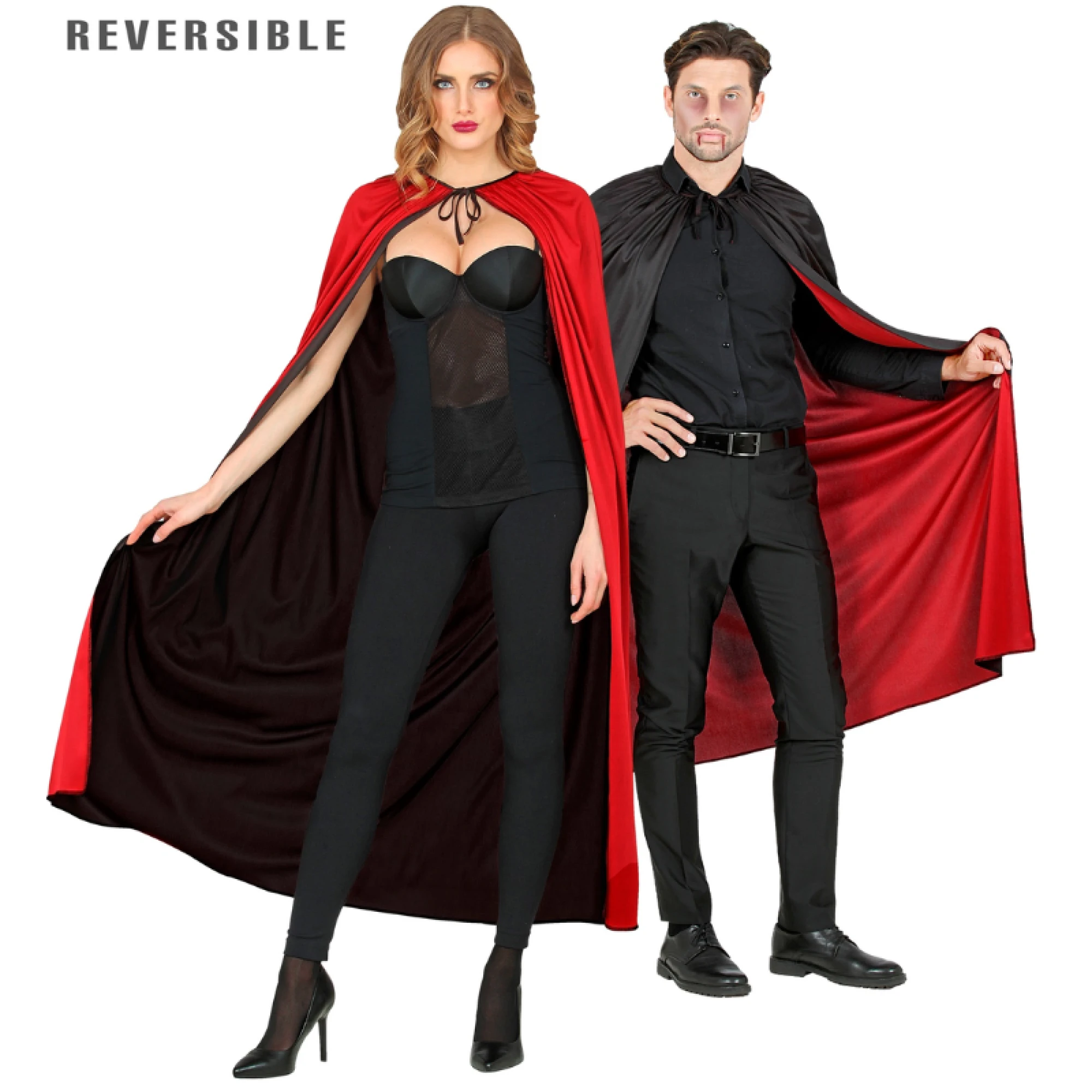 Cape black/red Reversible 130 cm