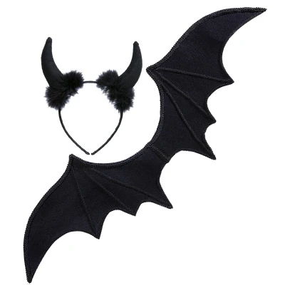 Devil Black dress-up set - wings, horns